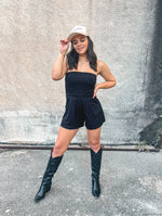 The Hollis Romper in Black