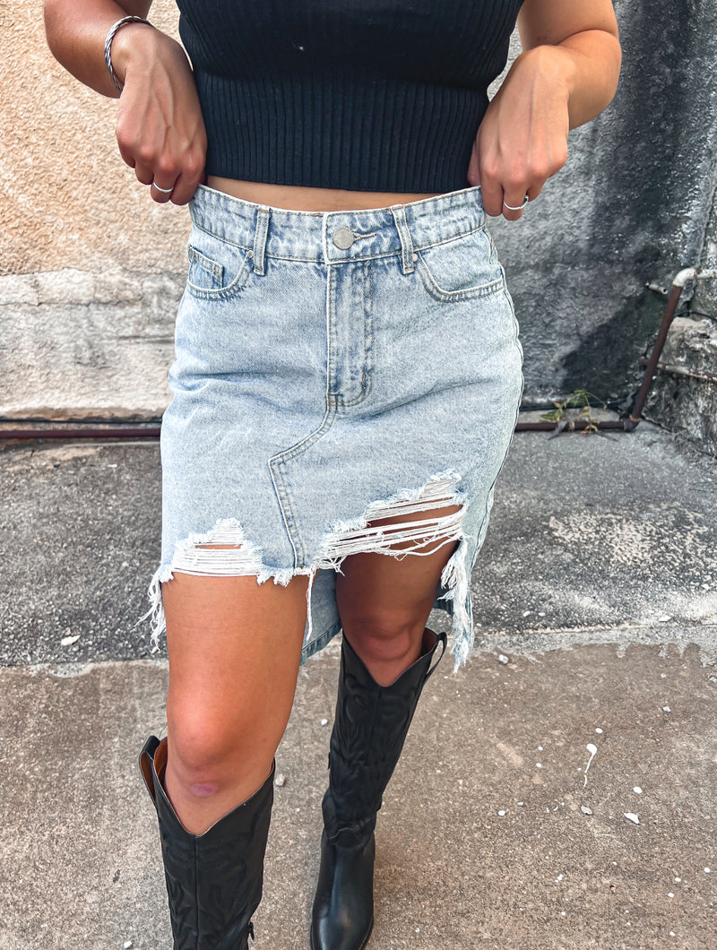 The Valley Denim Skirt