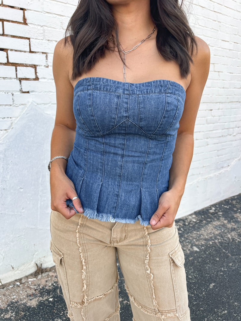 The Aria Denim Top