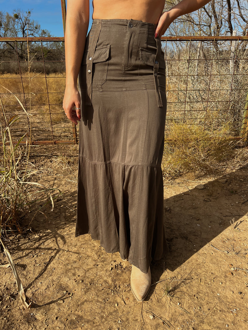 The Military Maxi Skirt