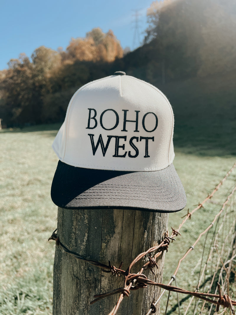 Boho West Canvas Trucker - Black