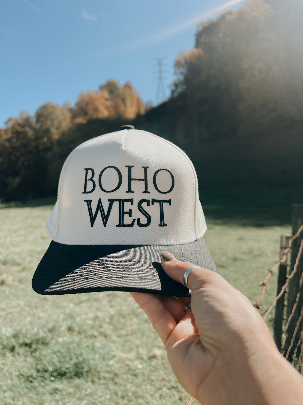 Boho West Canvas Trucker - Black